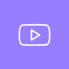 A purple YouTube icon.