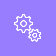 A gear icon.